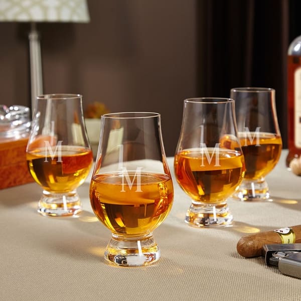 slide 1 of 1, Personalized Glencairn Whiskey Glasses, Set of 4