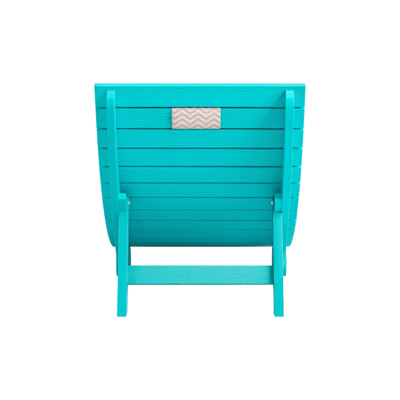 Folding HDPS Plastic Outdoor Pool Chaise Lounges Lounge Chair Outdoor with Headrest Cushions