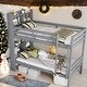 preview thumbnail 21 of 33, Versatile Detachable Twin over Twin Bunk Bed with Bookcase Headboard for Bedroom