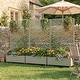 preview thumbnail 7 of 103, 72 in Metal Movable Planter Box with Trellis Privacy Screen Lockable Wheels