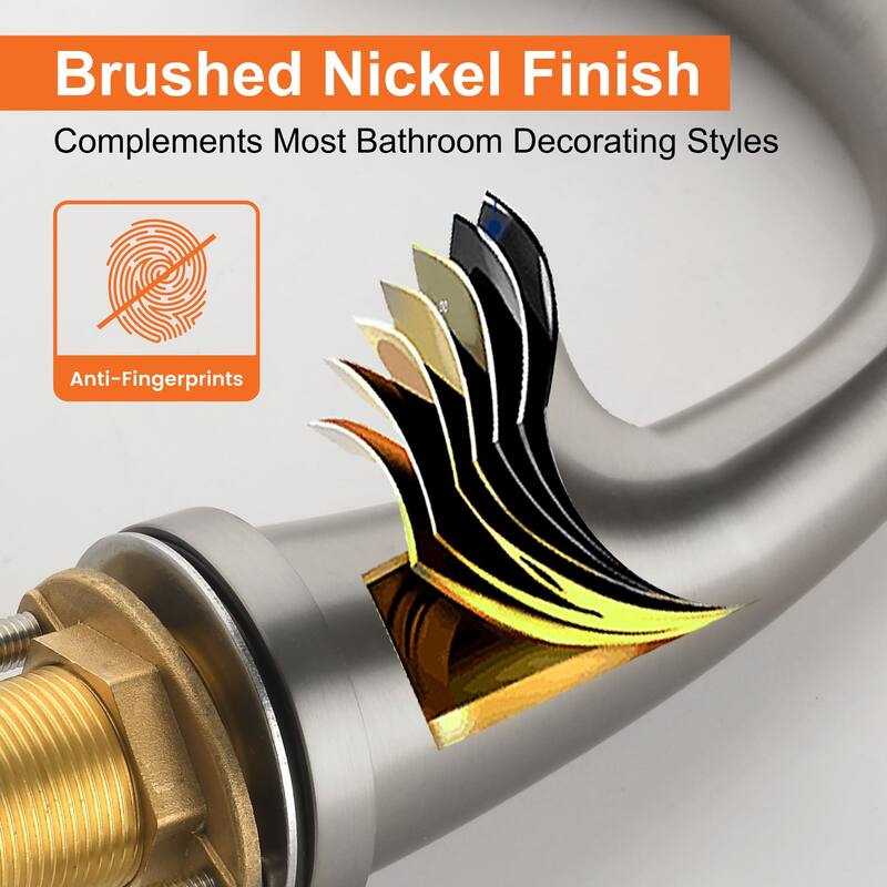 Widespread Bathroom Sink Faucet 3 Holes 8 Inch Bathroom Faucets Two Handle Modern Elegent Lavatory Basin Vanity Taps With Valve