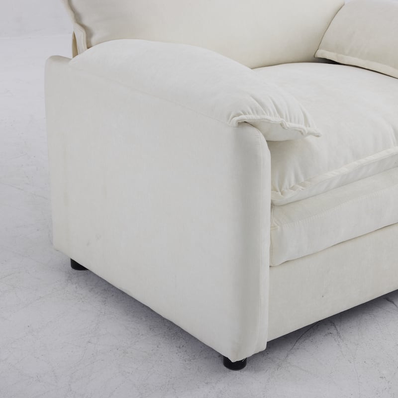Chenille Oversized Lounge Chair with Thick Cushions and High Back Support Wide Seat