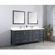 preview thumbnail 112 of 127, Willow Collection 84 in W x 22 in D x 36 in H Aberdeen Double Bowl Sink Bathroom Vanity with Countertop