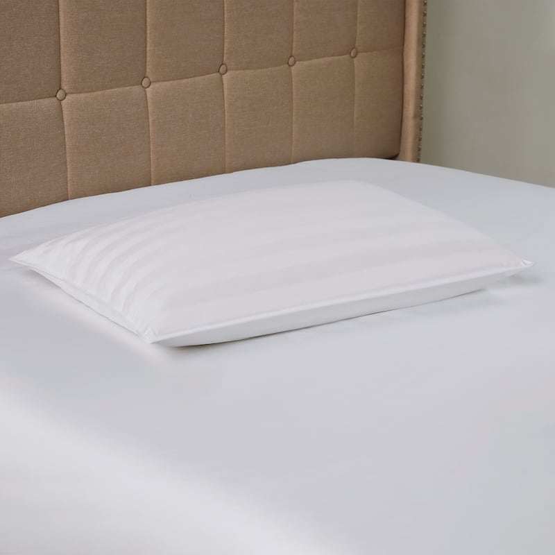 Extra-soft Damask Cotton/White Down Stomach Sleepers Only Pillow -Ultra Thin