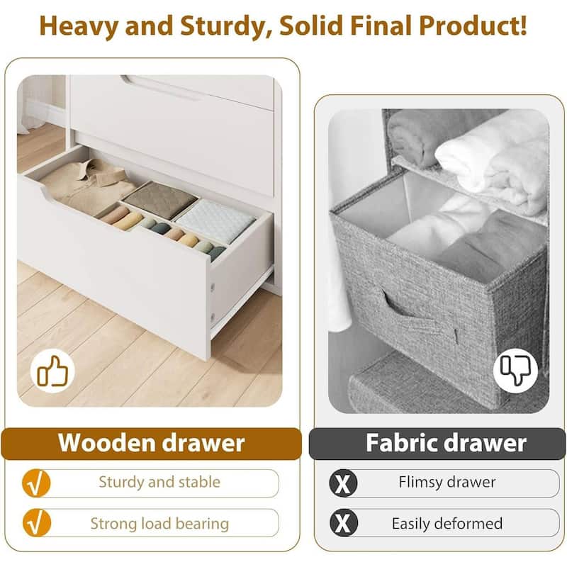 Freestanding 5 Storage Dresser for Bedroom