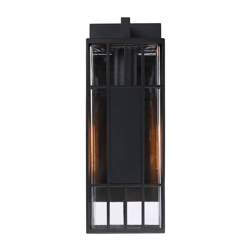 Edgehill 6.5 in. 1-Light Black Outdoor Wall Sconce Light for Porches - 18