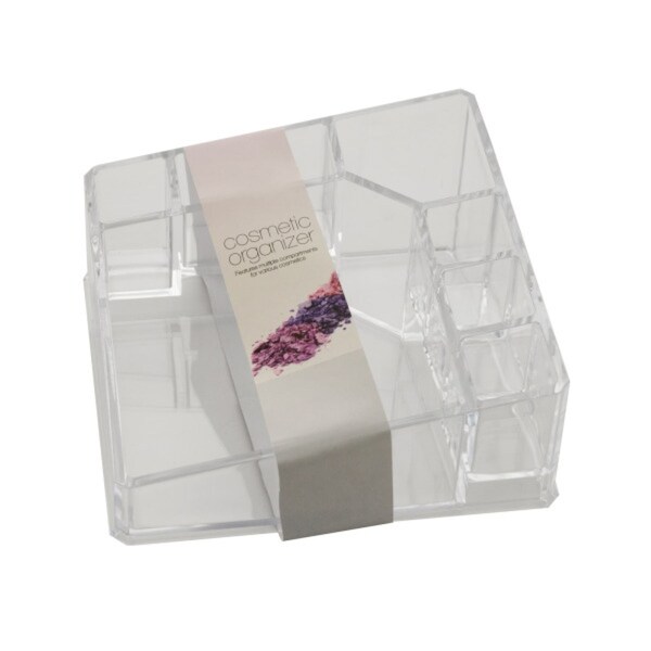 Pack of 4 Clear Multi-Purpose Jewelry and Cosmetic Organizers 5.5" - N/A