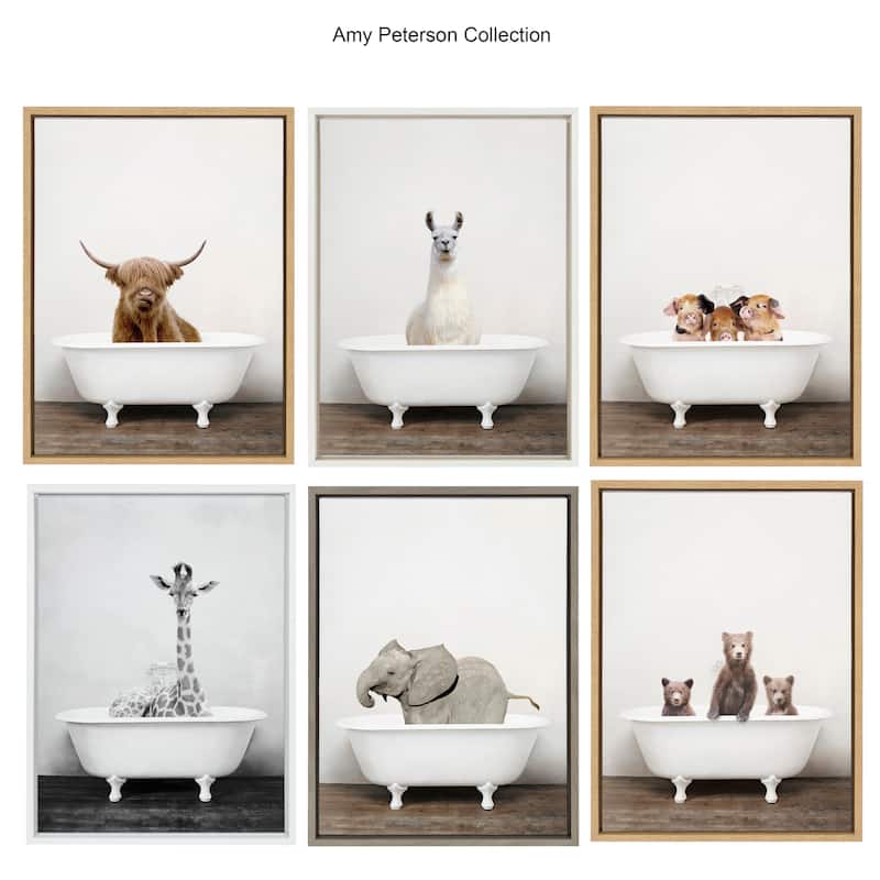 Kate and Laurel Sylvie Three Little Pigs Canvas by Amy Peterson