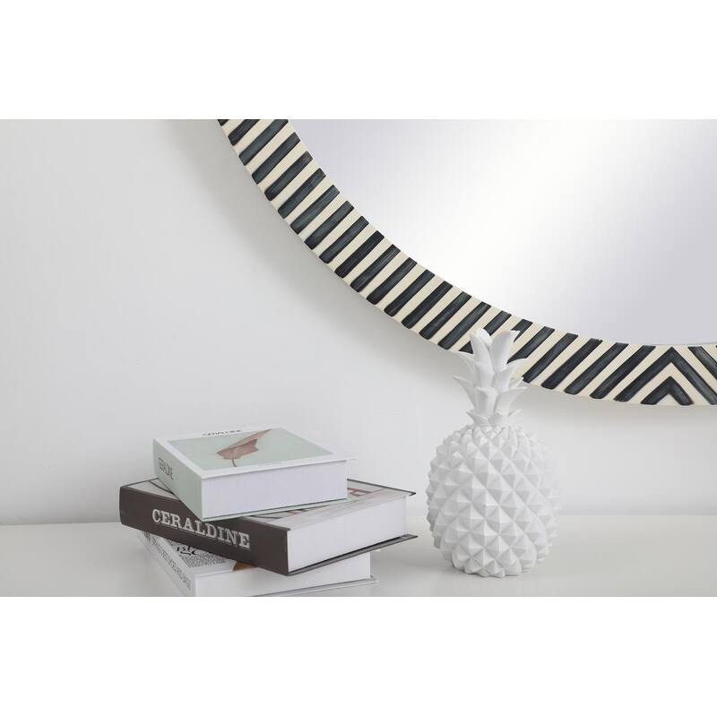 Carson Carrington Labben Round Chevron Mirror