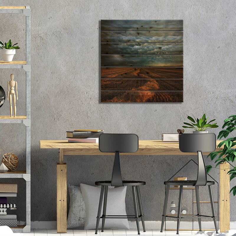 Mammatus Print On Wood by Franz Schumacher - Multi-Color