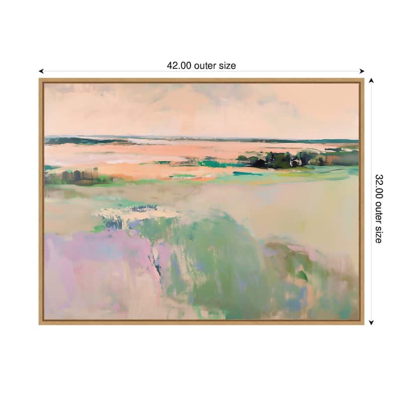 Kate and Laurel Sylvie Pastel Horizon III Framed Canvas by Amy Lighthall