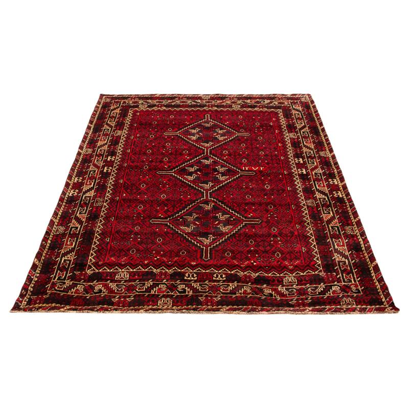 ECARPETGALLERY Hand-knotted Melis Red Wool Rug - 6'5 x 9'0