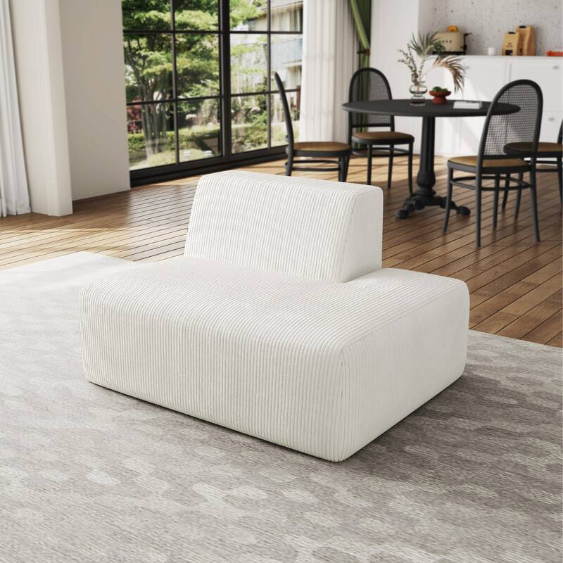 Modern Chaise Lounge Indoor Corduroy Sofa