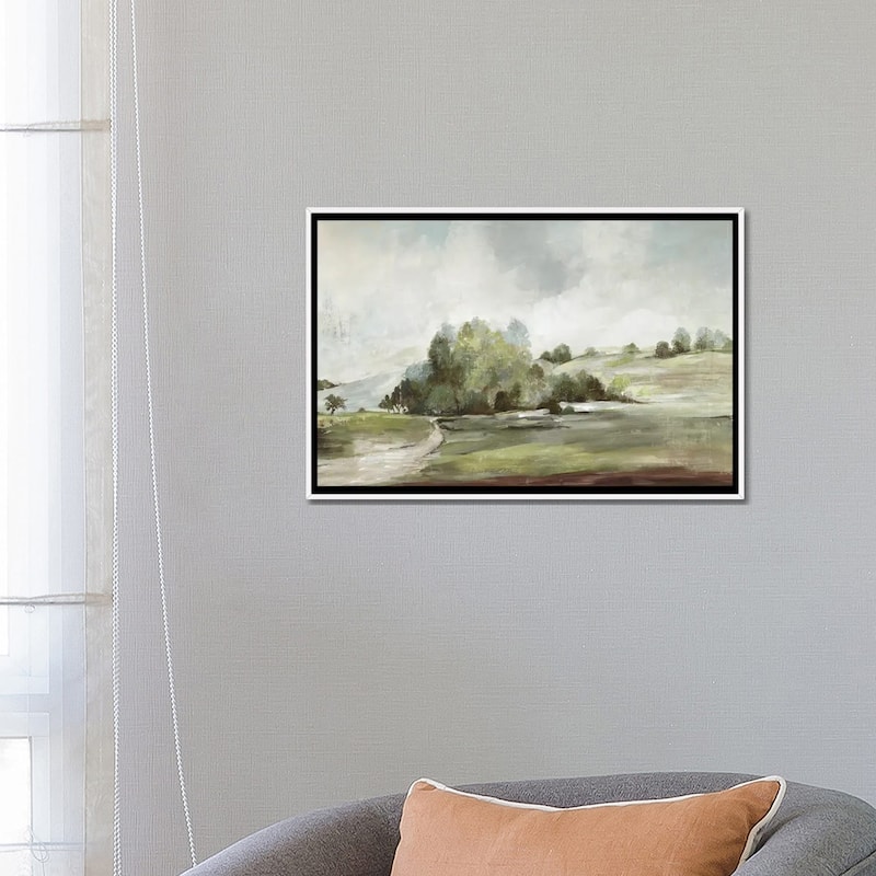 iCanvas "Green Country Road" by Allison Pearce Framed Canvas Print