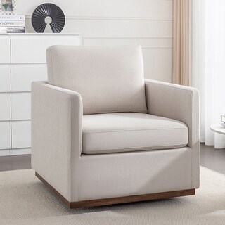 Modern Wood Frame Swivel Accent Chair - Bed Bath & Beyond - 39719763