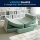 preview thumbnail 6 of 75, Soft Foam Modular Kids Play Couch with 6 Sectional Sofa Pieces - 27.5"D x 56"W x 17.25"H