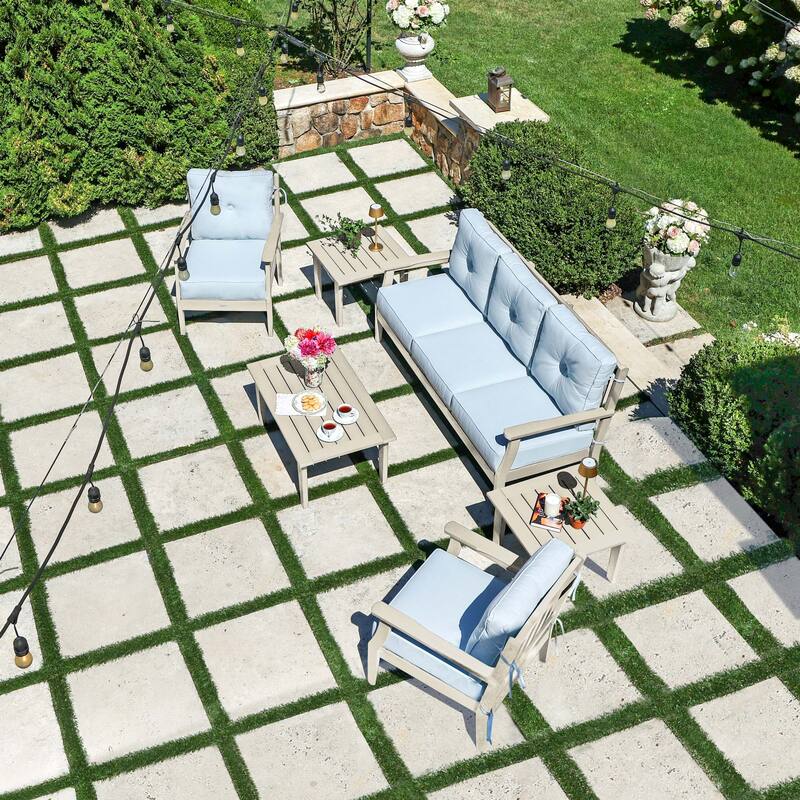 HIGHWOOD Lehigh 6-Piece Couch and Chair Deep Seating Set