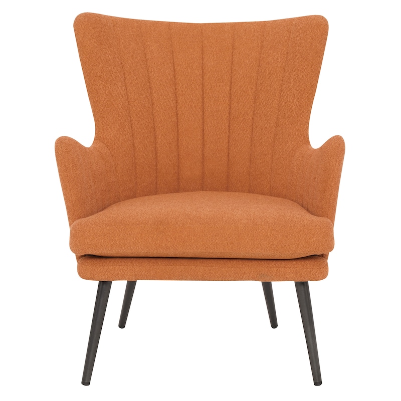 Jenson Accent Chair with Fabric and Grey Legs