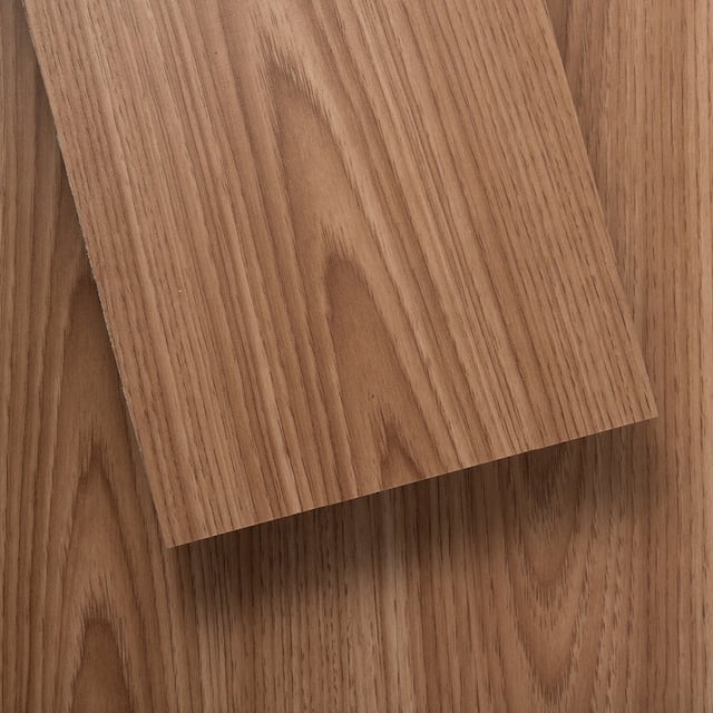 Lucida Peel and Stick Vinyl Floor Tiles 36 Wood Look Planks 54 Sq. Ft - Almond - Box of 36 Tiles