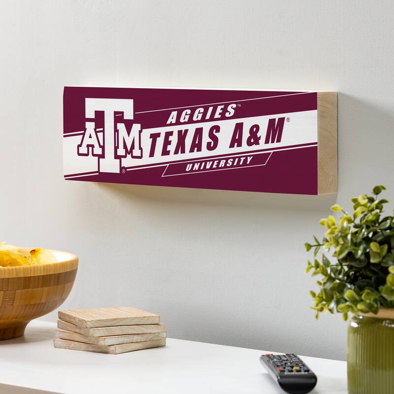 Texas A&M Wooden Tabletop Mantel Shelf Sign