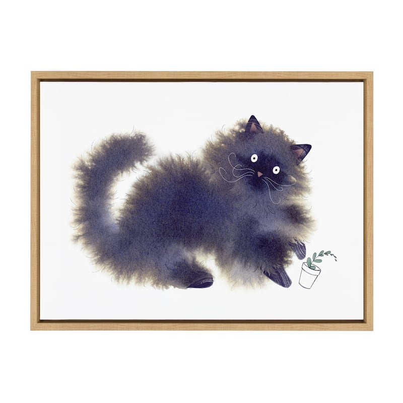 Kate and Laurel Sylvie Green Thumb Framed Canvas by Faryn Hughes
