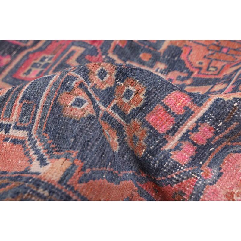 ECARPETGALLERY Hand-knotted Antalya Vintage Dark Navy Wool Rug - 4'6 x 6'8