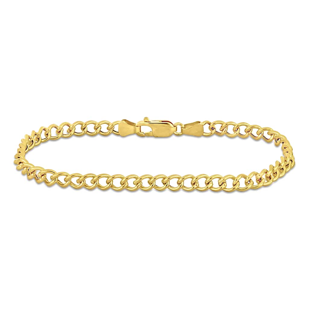 Miadora 4.1mm Curb Chain Bracelet in 14k Yellow Gold - 7.5 in