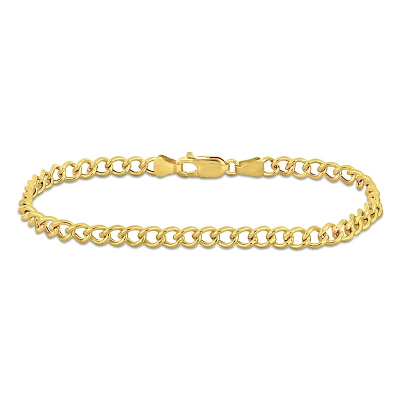 Miadora 4.1mm Curb Chain Bracelet in 14k Yellow Gold - 7.5 in