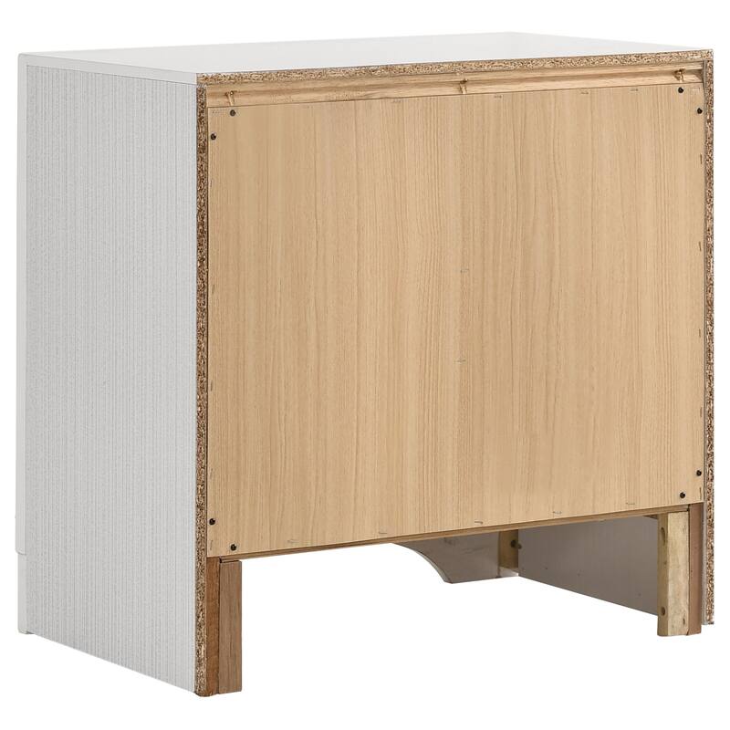 Miranda 4-Piece Storage Bedroom Set with Glittering Stripes