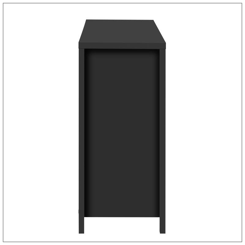 Modern Wave-Pattern Sideboard Cabinet with 2 Drawers