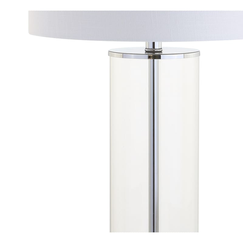Parish 29" Glass LED Table Lamp, Clear/Chrome by JONATHAN Y