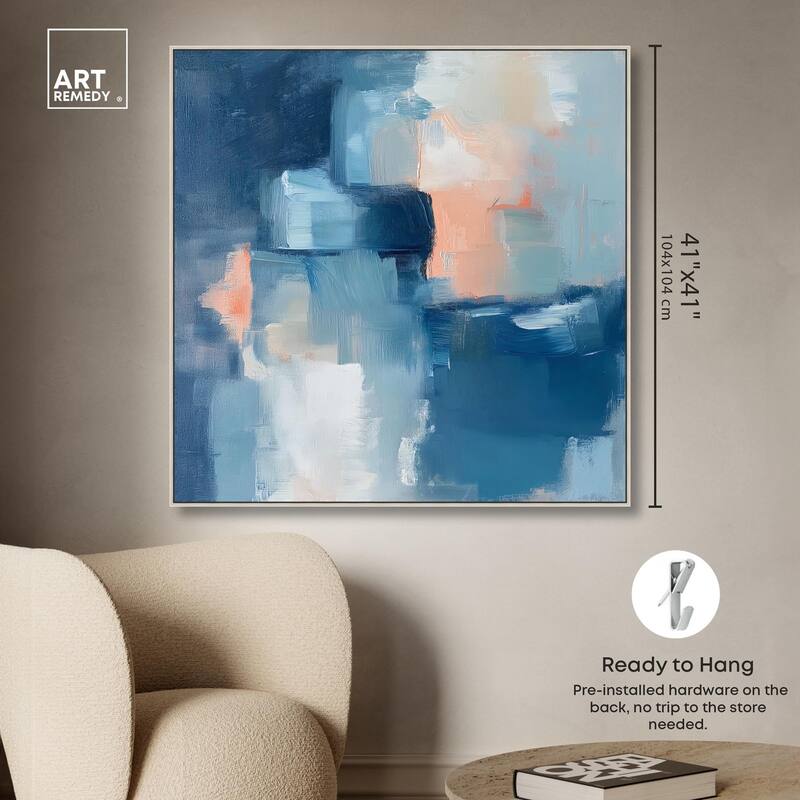 Whispering Blue I Canvas by Art Remedy