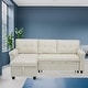 preview thumbnail 34 of 71, Reversible Sectional Sleeper Sofa with Storage Chaise & Pull-Out Bed