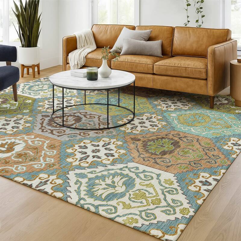 Machine Washable Indoor/ Outdoor Global Bayfield Chantille Rug