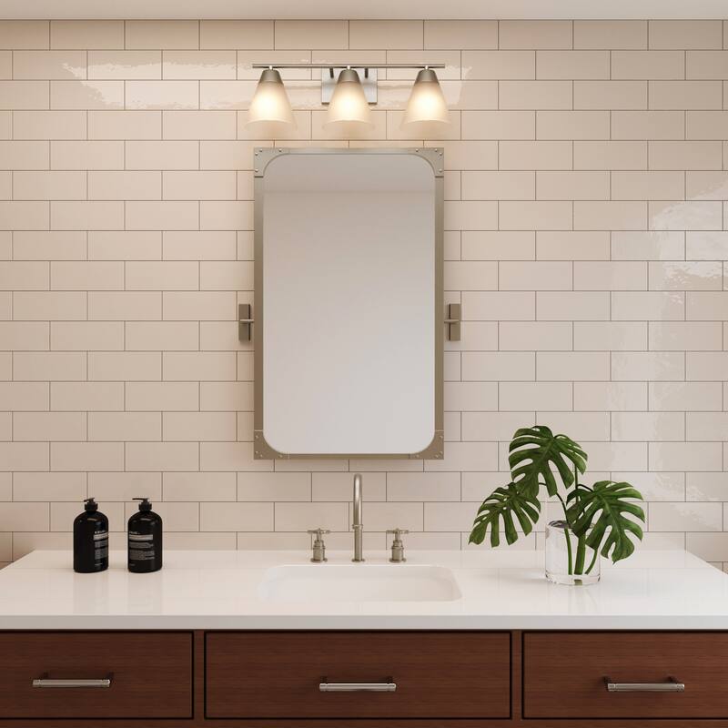 Elk Home Vivica Black With Clear Glass Cone Shade 3 Light Vanity Light