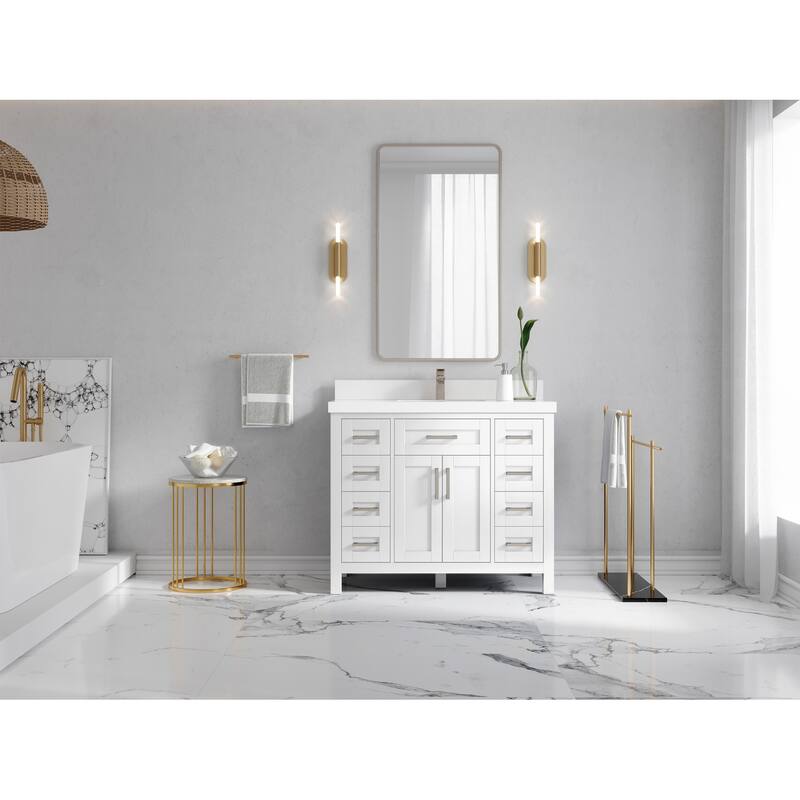 Willow Collections 42 in. W x 22 in. D Cambridge Single Sink Bathroom Vanity with Countertop