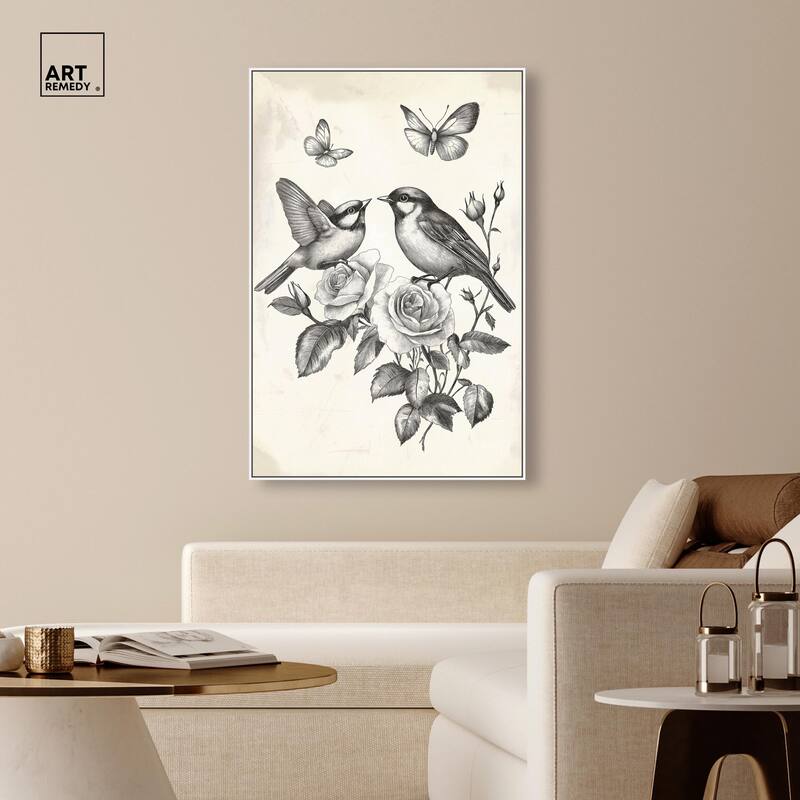 Perched Pair II Canvas by Art Remedy