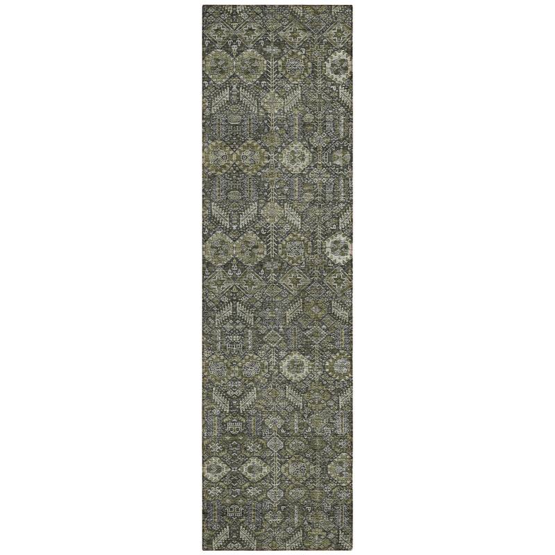 Machine Washable Indoor/ Outdoor Traditional Boho Chantille Rug