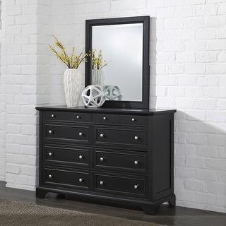 black 8 drawer dresser with mirror Brookmead 8-drawer Dresser with Mirror Black