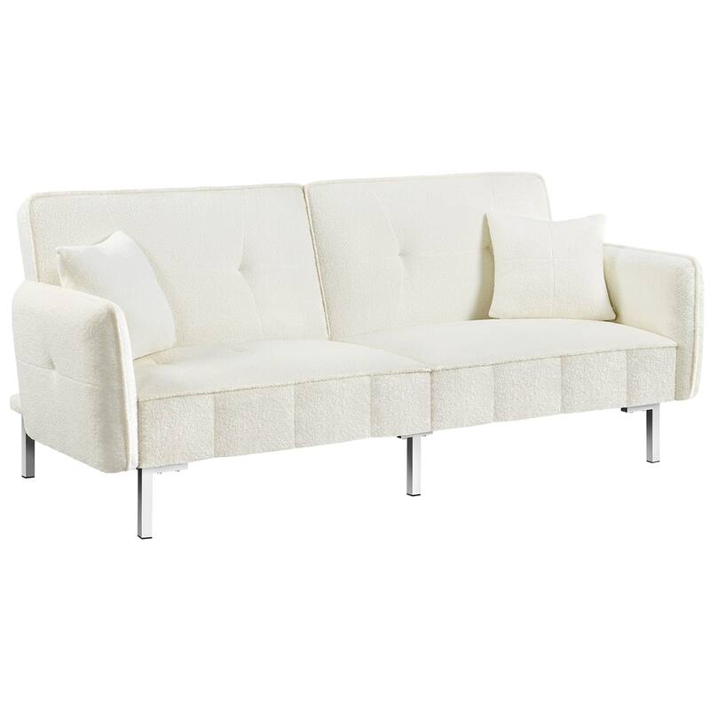 Yaheetech Convertible Sofa Bed Futon Fabric Sofa Bed