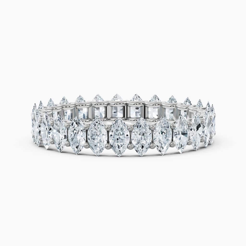 Auriya 14k Gold Marquise North-South Lab Grown Diamond Eternity Band 2.70 - 11.25 ct. tw. (F-G, VS)