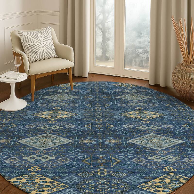 Machine Washable Indoor/ Outdoor Global Flory Chantille Rug