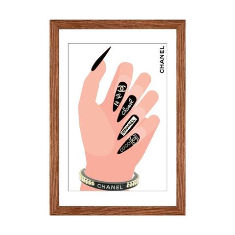 iCanvas "Chanel Black Stiletto Nail Art" by Julie Schreiber