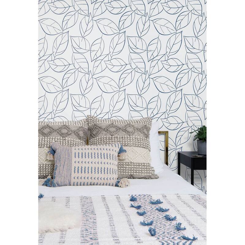NextWall Tossed Leaves Peel and Stick Removable Wallpaper