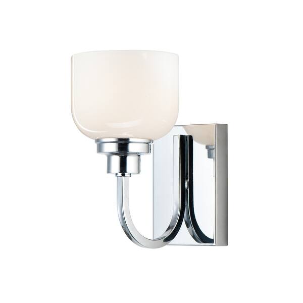 slide 2 of 5, Maxim Swale 10" Tall Bathroom Sconce Polished Chrome