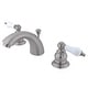 preview thumbnail 12 of 15, Kingston Brass Victorian Mini-Widespread Bathroom Faucet with Pop-Up Satin Nickel