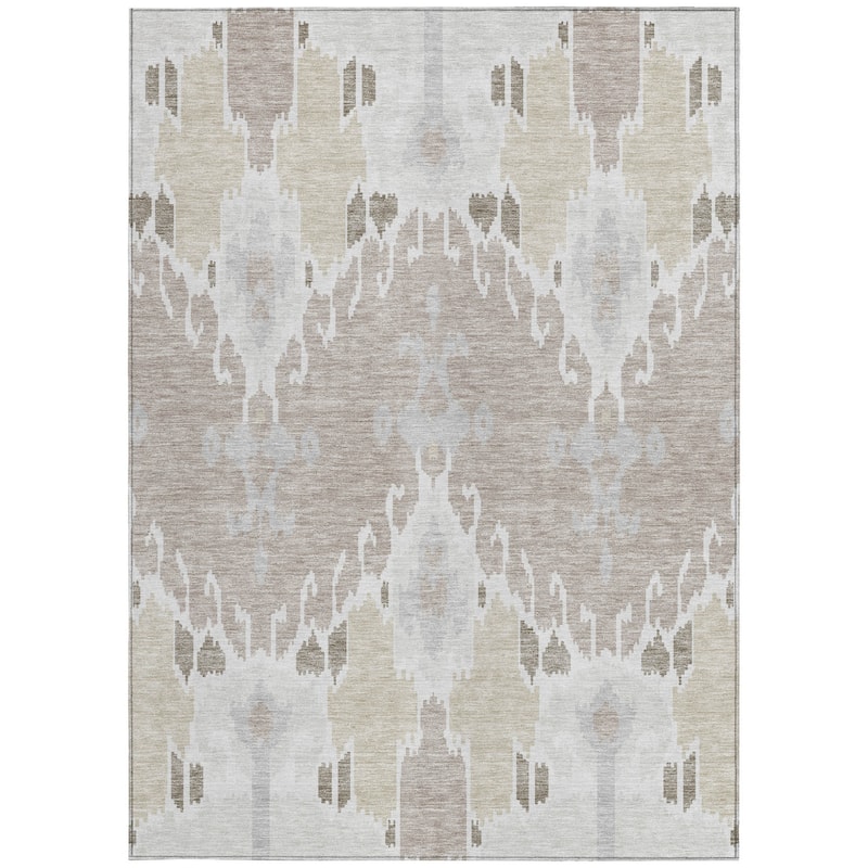 HomeRoots Ikat Transitional Rectangle Outdoor Rug