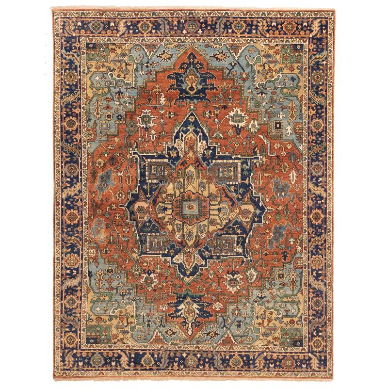 ECARPETGALLERY Hand-knotted Jules Sultane Dark Copper Wool Rug - 7'10 x 10'2