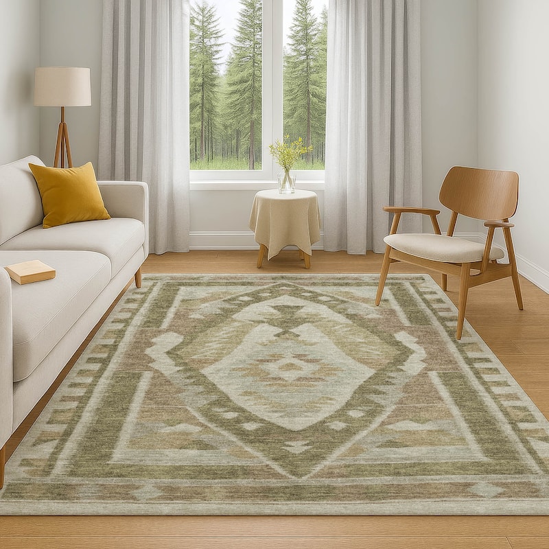 Premium Washable Super Soft Global Medallion Mayfield Rug