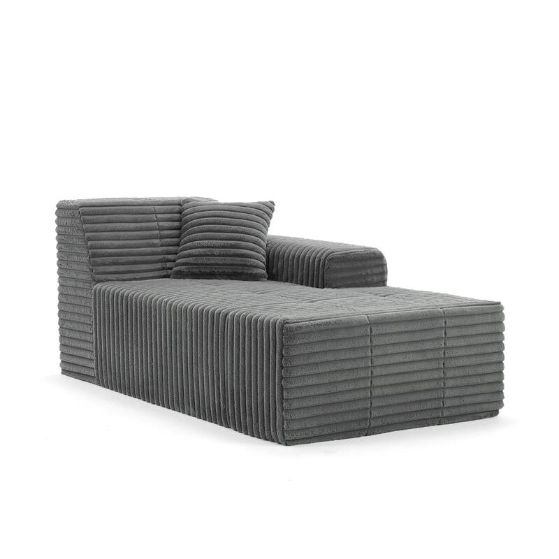 Plush Oversized L-Shape Chaise Lounge